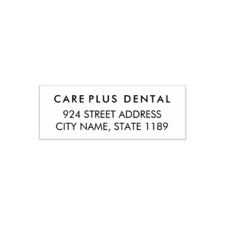 Modern Business Address with Professional Logo Self-inking Stamp