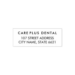 Modern Business Address with Professional Logo Self-inking Stamp