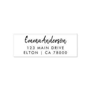 Modern Business Address with Professional Logo  Self-inking Stamp
