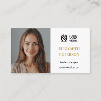 Modern Business Card Editable Template photo qr
