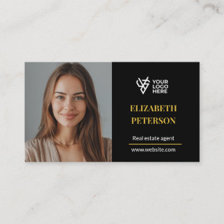 Modern Business Card Editable Template photo qr