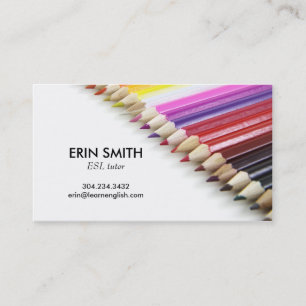 Modern Business Card No. 66 Pencil Crayons