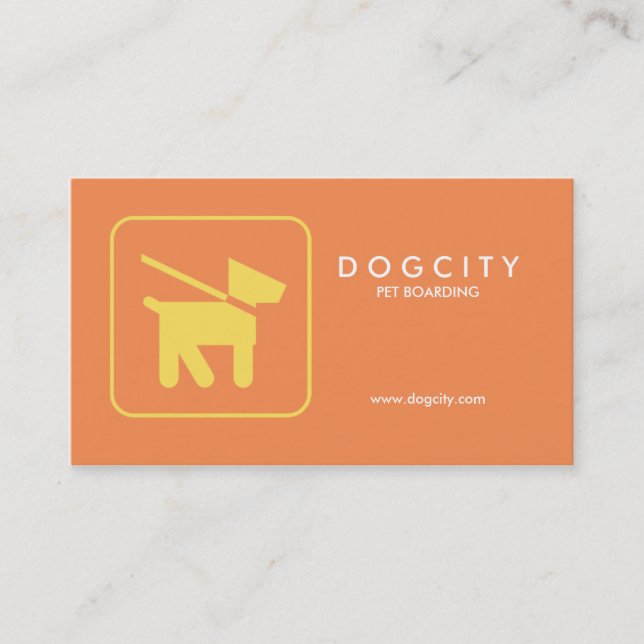Modern Business Card | Pet Boarding, Dog Walker. (Front)