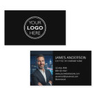 Modern Business Card Photo Logo Minimalist Black