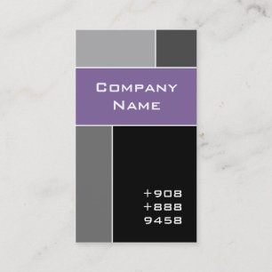 Modern Business Card Purple Grey