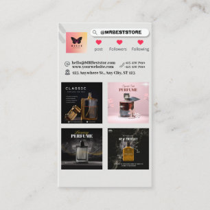 Modern Business Card QR Code Photo Collage 