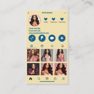 Modern Business Card QR Code Photo Collage