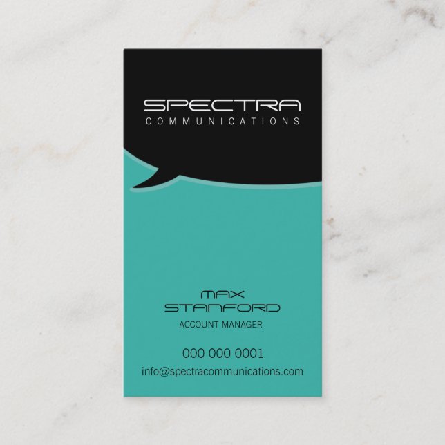 MODERN BUSINESS CARD :: talk bubble 11P (Front)