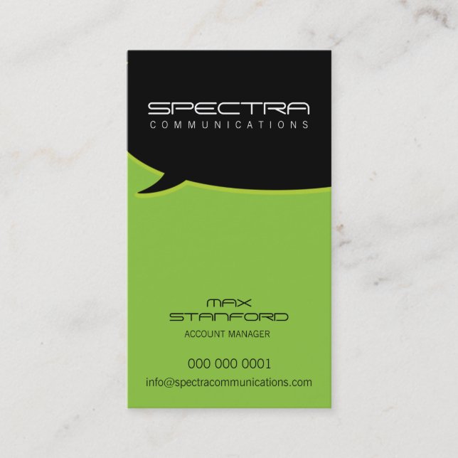 MODERN BUSINESS CARD :: talk bubble 9P (Front)