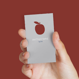 Modern Business Card Tutor, Teacher, Organic.
