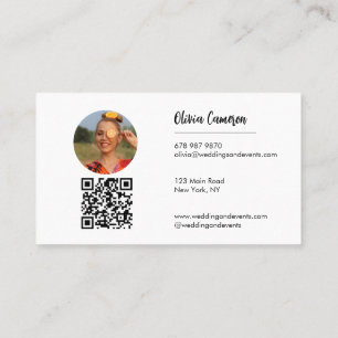 Modern Business Card with photo and Qr code