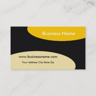 Modern Business Card ~ Yellow On Black