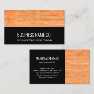 Modern Business Cards-Flooring Service Black Business Card