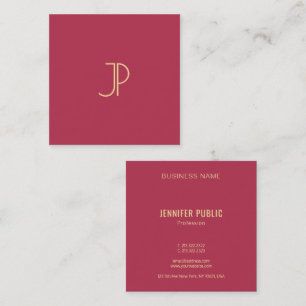 Modern Business Cards Template Chic Gold Monogram