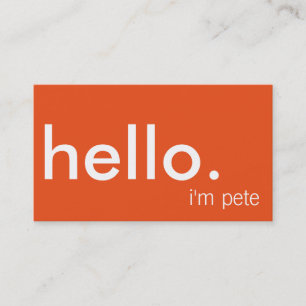Modern Business Casual Hello Card