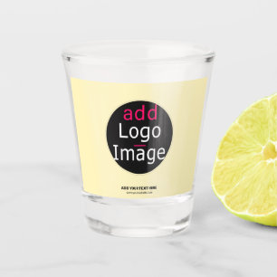 Modern Business Chic Customisable Add Logo Vanilla Shot Glass