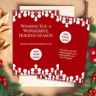 Modern Business Christmas Card   Custom Logo