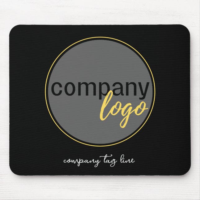 MODERN BUSINESS COMPANY LOGO BRANDING CUSTOM TEXT MOUSE PAD (Front)
