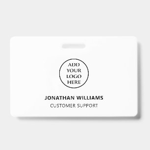 Modern Business Company Logo Staff Name Job Title ID Badge