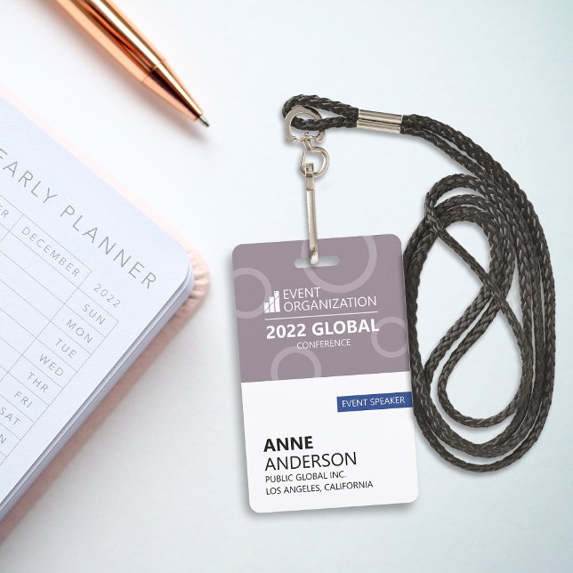 Modern Business Conference Event Badge ID Badge (Creator Uploaded)