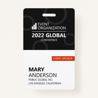 Modern Business Conference Event #custom ID Badge