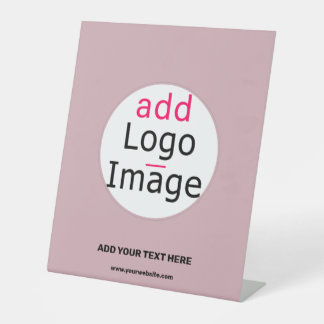 Modern Business Customisable Dusty Rose Hue Pedestal Sign