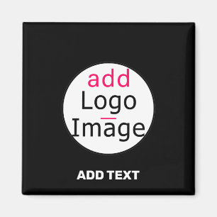 Modern Business Customisable Promo Black Magnet