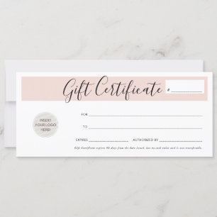 MODERN BUSINESS elegant business voucher pink logo Invitation