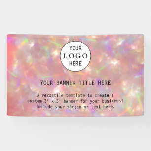 Modern Business Feminine Blush Pink Custom Logo Ba Banner