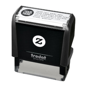 Modern Business Logo Address Self-inking Stamp