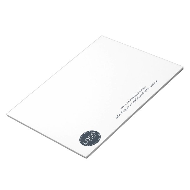 Modern Business Logo and Company Website Notepad (Angled)