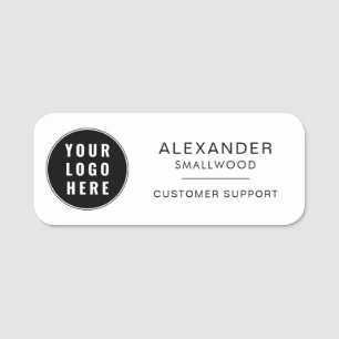 Modern Business Logo and Employees Name Custom Tag