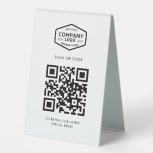 Modern Business Logo and QR Code Minimalist
