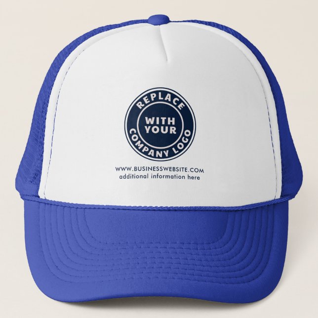 Modern Business Logo and Website Corporate Events Trucker Hat (Front)