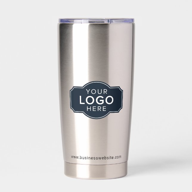 Modern Business Logo and Website Custom Insulated Tumbler (Front)