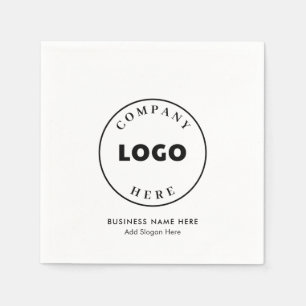 Modern Business Logo and Website Custom Paper Napkin