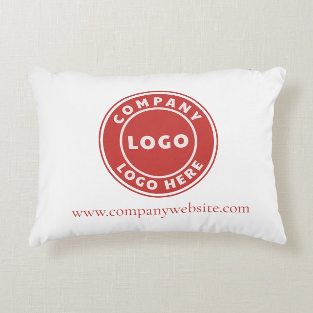Modern Business Logo and Website Hotel Owner Decorative Cushion (Front)
