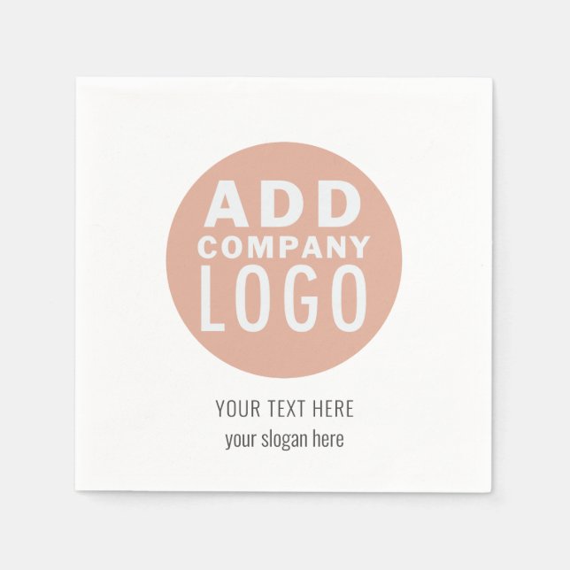 Modern Business Logo and Website Paper Napkin (Front)