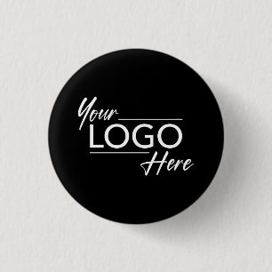 Modern Business Logo Black 3 Cm Round Badge