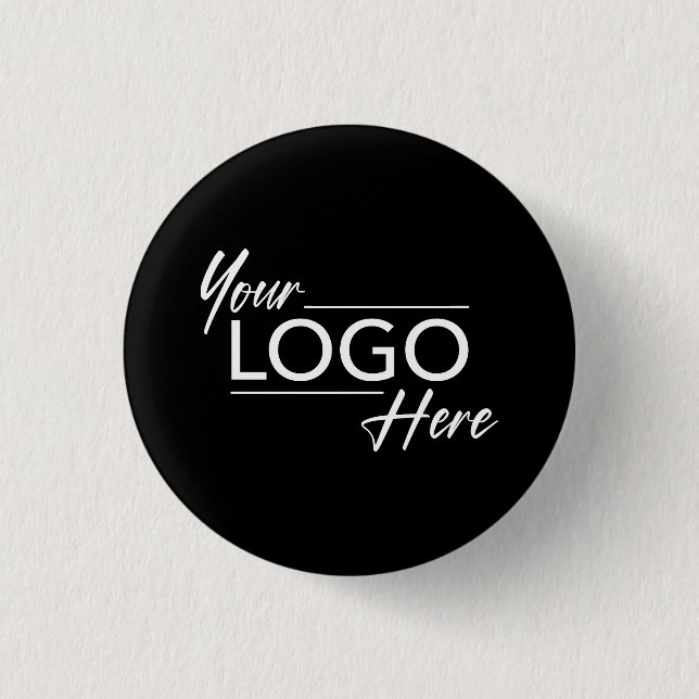 Modern Business Logo Black 3 Cm Round Badge (Front)