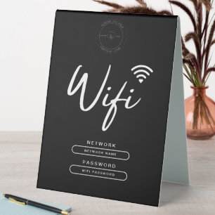 Modern Business Logo Black and White Wifi Details 