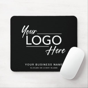 Modern Business Logo Black Mouse Pad