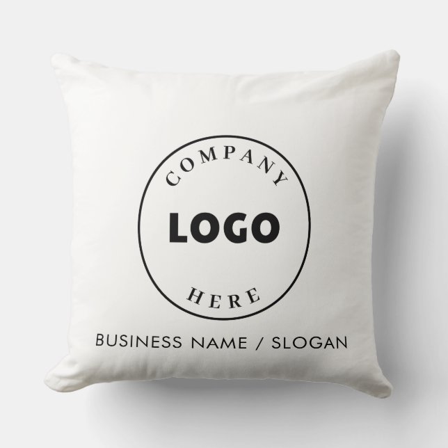 Modern Business Logo Branded Custom Cushion (Front)