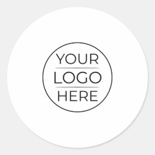 Modern Business Logo Branding Classic Round Sticker