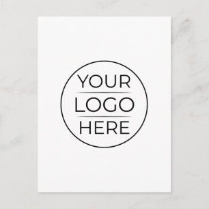 Modern Business Logo Branding Holiday Postcard