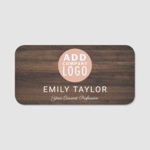 Modern Business Logo Company Employee Magnetic Name Tag