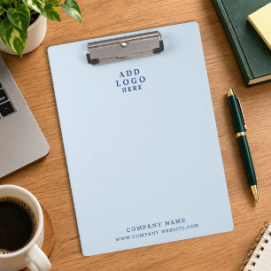 Modern Business Logo Company Website Light Blue Clipboard