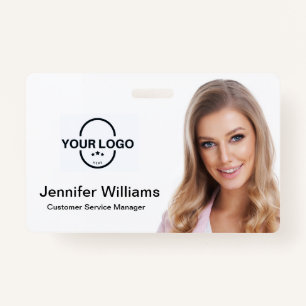 Modern Business Logo Corporate Employee Photo ID  ID Badge