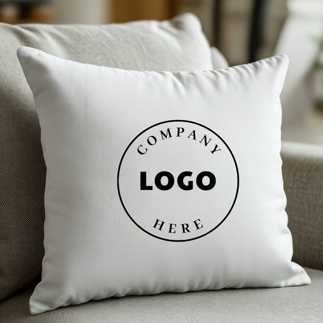 Modern Business Logo Custom Branded Cushion (Custom Business Logo on Throw Pillow)