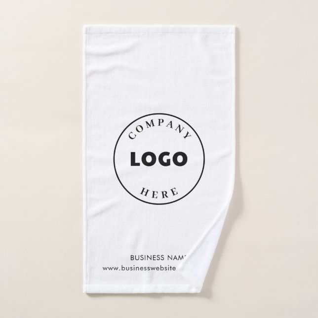 Modern Business Logo Custom Branded Hand Towel (Hand Towel)